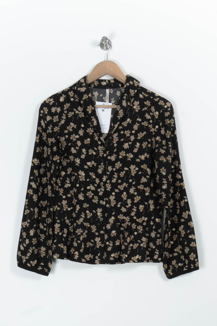 Blouse Noire et Beige - Taille XS/34 de la marque I.Code | PARAD97009 - Vendu par Paradigme - Image 2