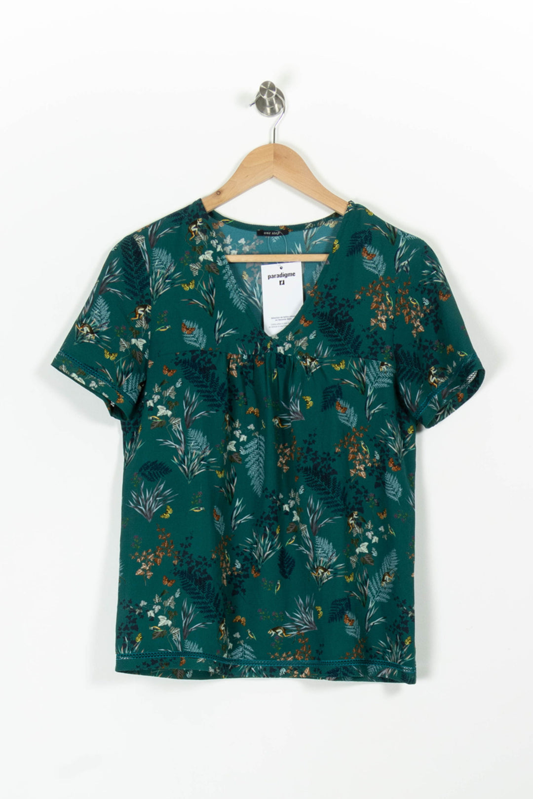 Blouse Verte - Taille XS/34 de la marque One Step | PARAD97011 - Vendu par Paradigme - Image 2