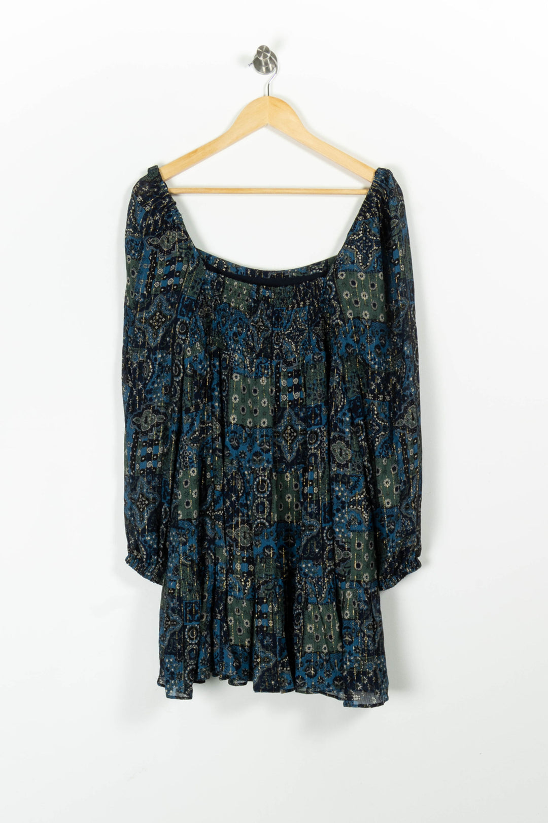 Robe Courte Bleue et Verte - Taille M/38 de la marque Sézane | PARAD97015 - Vendu par Paradigme - Image 4