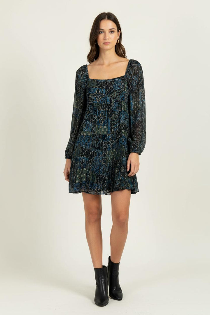 Robe Courte Bleue et Verte - Taille M/38 de la marque Sézane | PARAD97015 - Vendu par Paradigme - Image 1