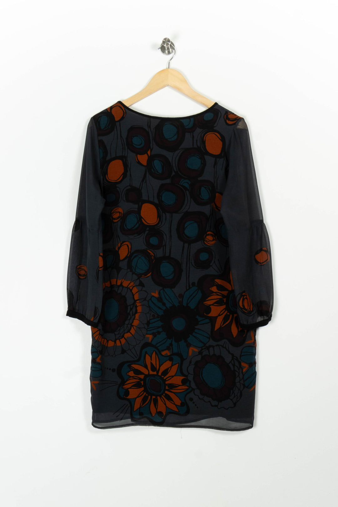 Robe Noire et Orange - Taille M/38 de la marque La Fée Maraboutée | PARAD97020 - Vendu par Paradigme - Image 4
