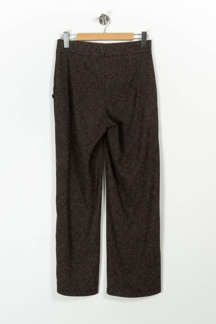 Pantalon Large Marron - Taille M/38 de la marque La Fée Maraboutée | PARAD97021 - Vendu par Paradigme - Image 4