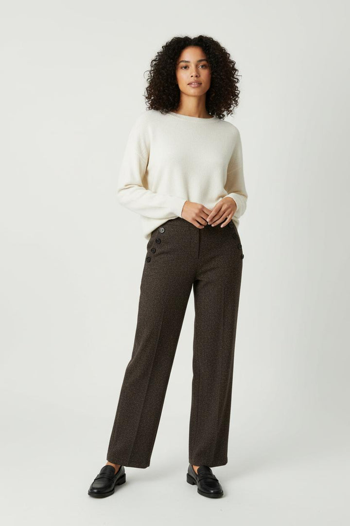Pantalon Large Marron - Taille M/38 de la marque La Fée Maraboutée | PARAD97021 - Vendu par Paradigme - Image 1