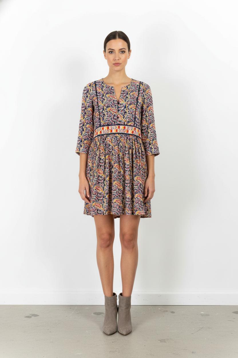 Robe Courte Multicolore - Taille M/38 de la marque ba&sh | PARAD97029 - Vendu par Paradigme - Image 1