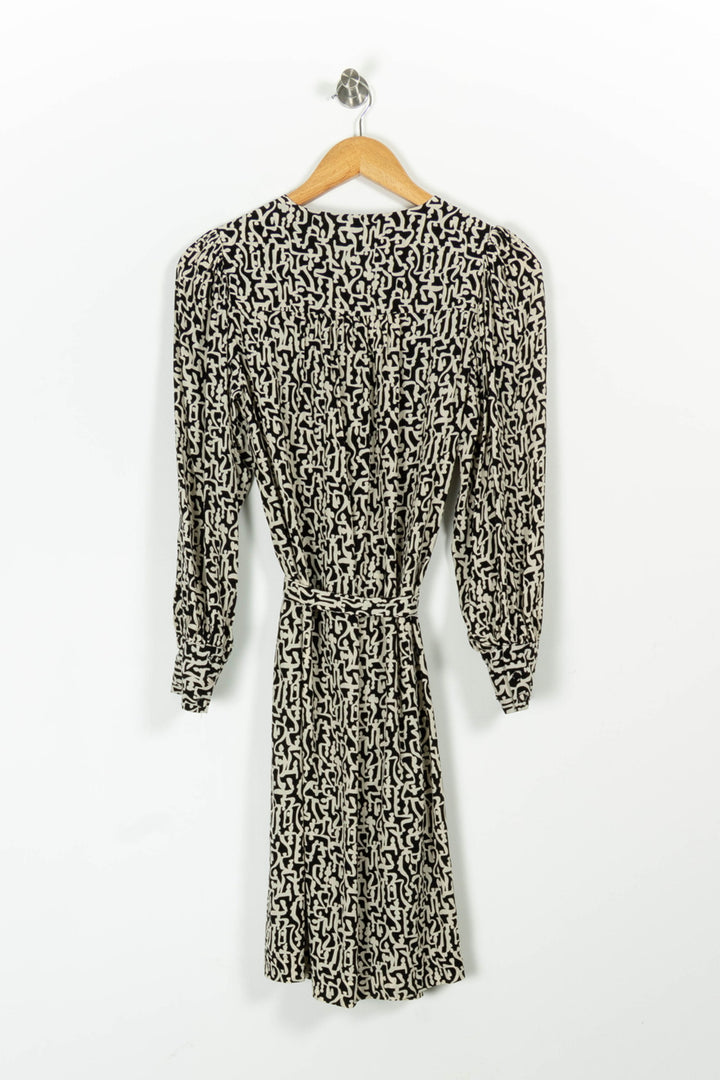 Robe Midi Noire et Blanche - Taille M/38 de la marque Caroll | PARAD97031 - Vendu par Paradigme - Image 4