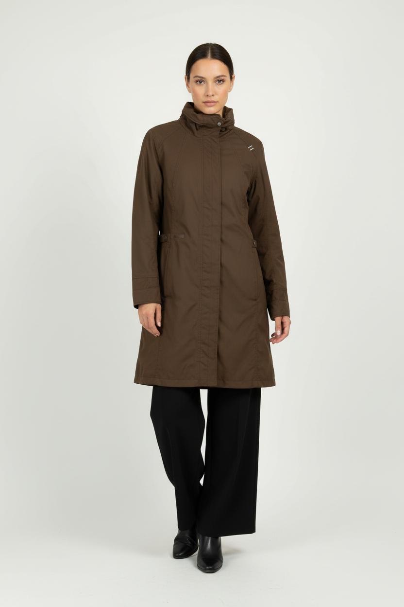 Parka Mi-Longue Marron - Taille XL/42 de la marque Aigle | PARAD97034 - Vendu par Paradigme - Image 1