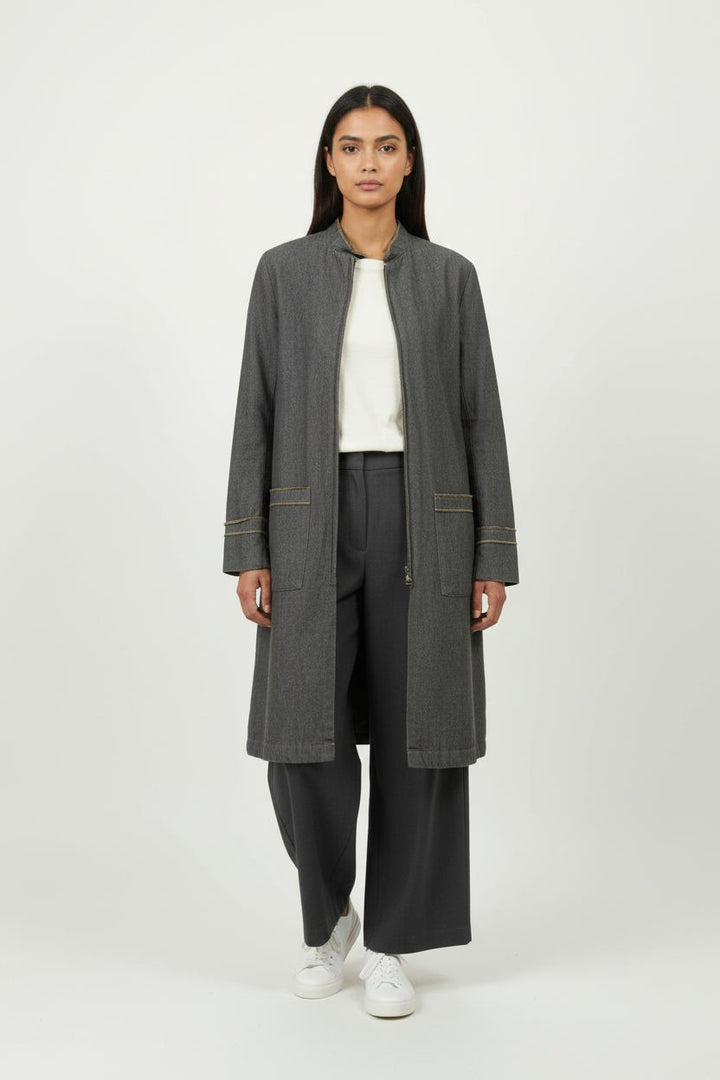 Manteau Gris - Taille XS/34 de la marque Sessùn | PARAD97035 - Vendu par Paradigme - Image 1