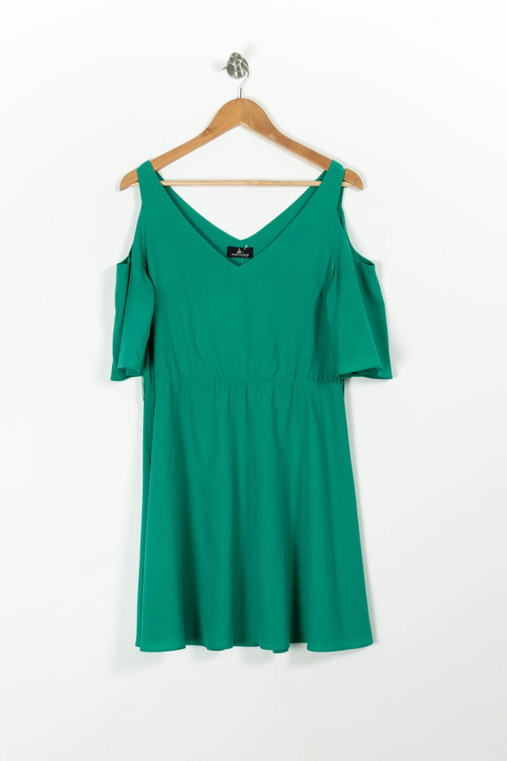 Robe Épaules Dénudées Verte - Taille M/38 de la marque One Step | PARAD97038 - Vendu par Paradigme - Image 2