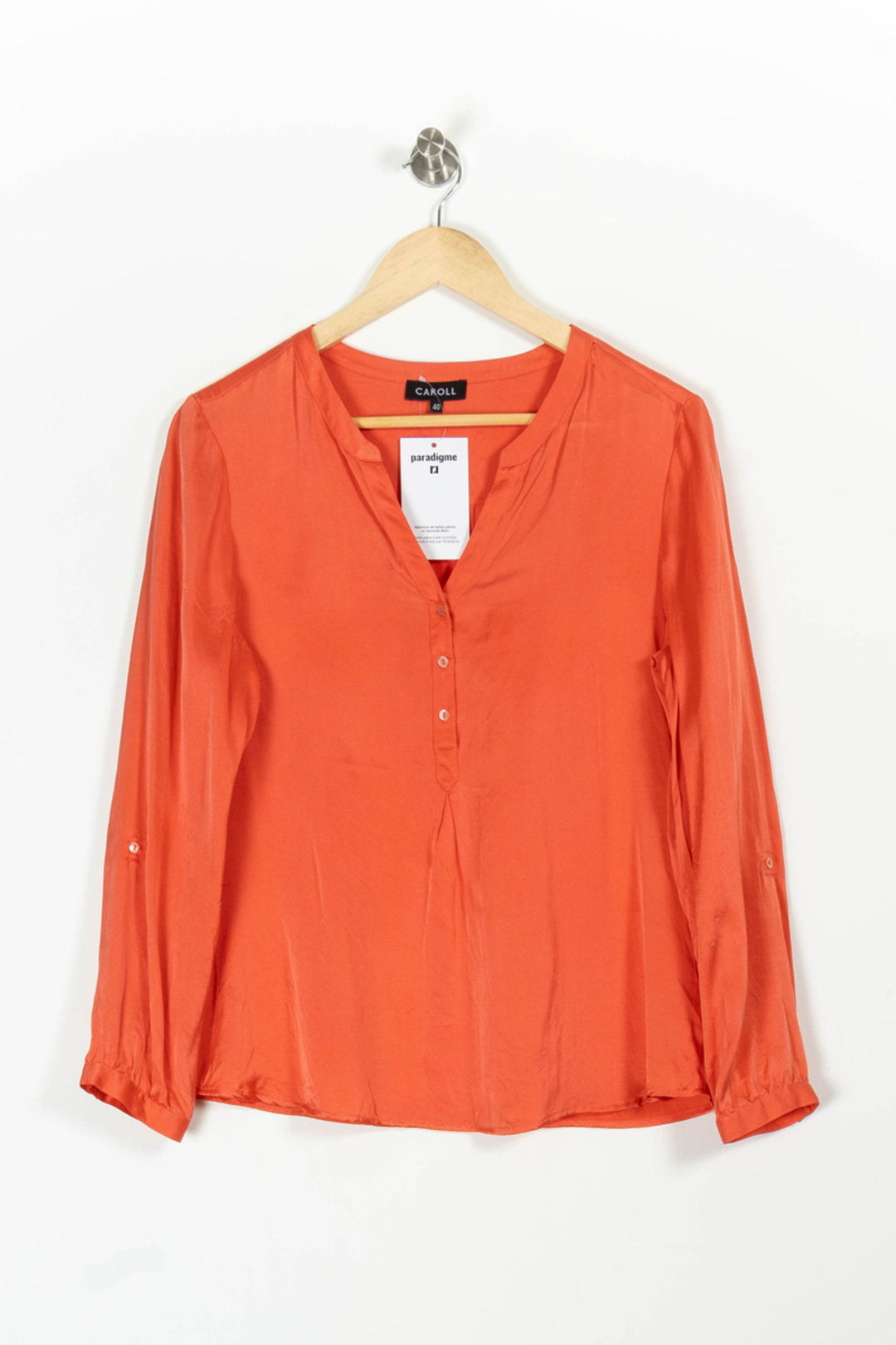 Blouse Orange - Taille L/40 de la marque Caroll | PARAD97041 - Vendu par Paradigme - Image 2