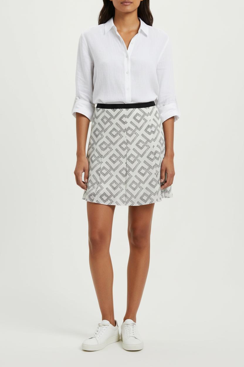 Jupe Courte Blanche et Noire - Taille XS/34 de la marque Pablo | PARAD97045 - Vendu par Paradigme - Image 1