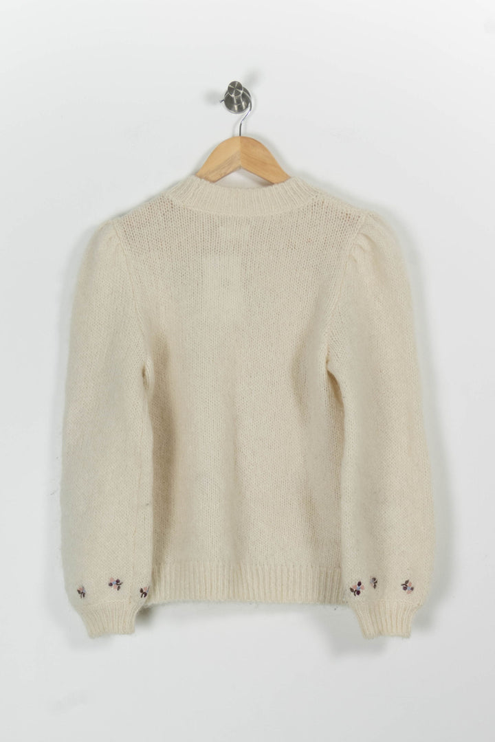 Pull Blanc - Taille M/38 de la marque Des petits hauts | PARAD97048 - Vendu par Paradigme - Image 4