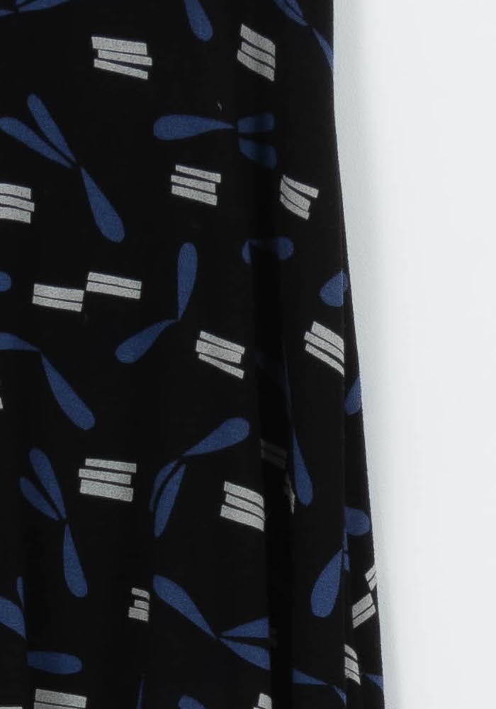Jupe Midi Noire et Bleue - Taille L/40 de la marque Agnès b. | PARAD97058 - Vendu par Paradigme - Image 3