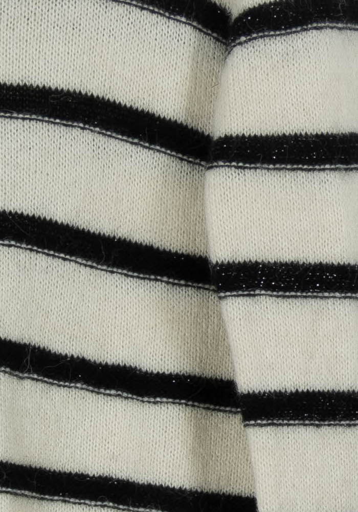 Pull Rayé Beige et Noir - Taille M/38 de la marque La Fée Maraboutée | PARAD97061 - Vendu par Paradigme - Image 3