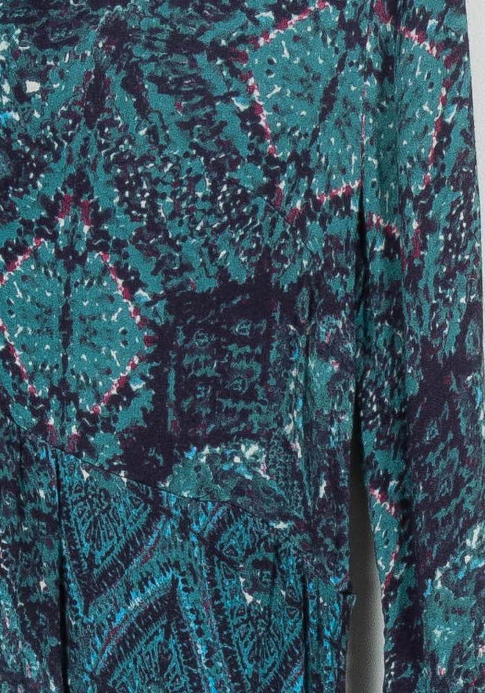 Robe Longue Verte et Bleue - Taille L/40 de la marque La Fée Maraboutée | PARAD97063 - Vendu par Paradigme - Image 3