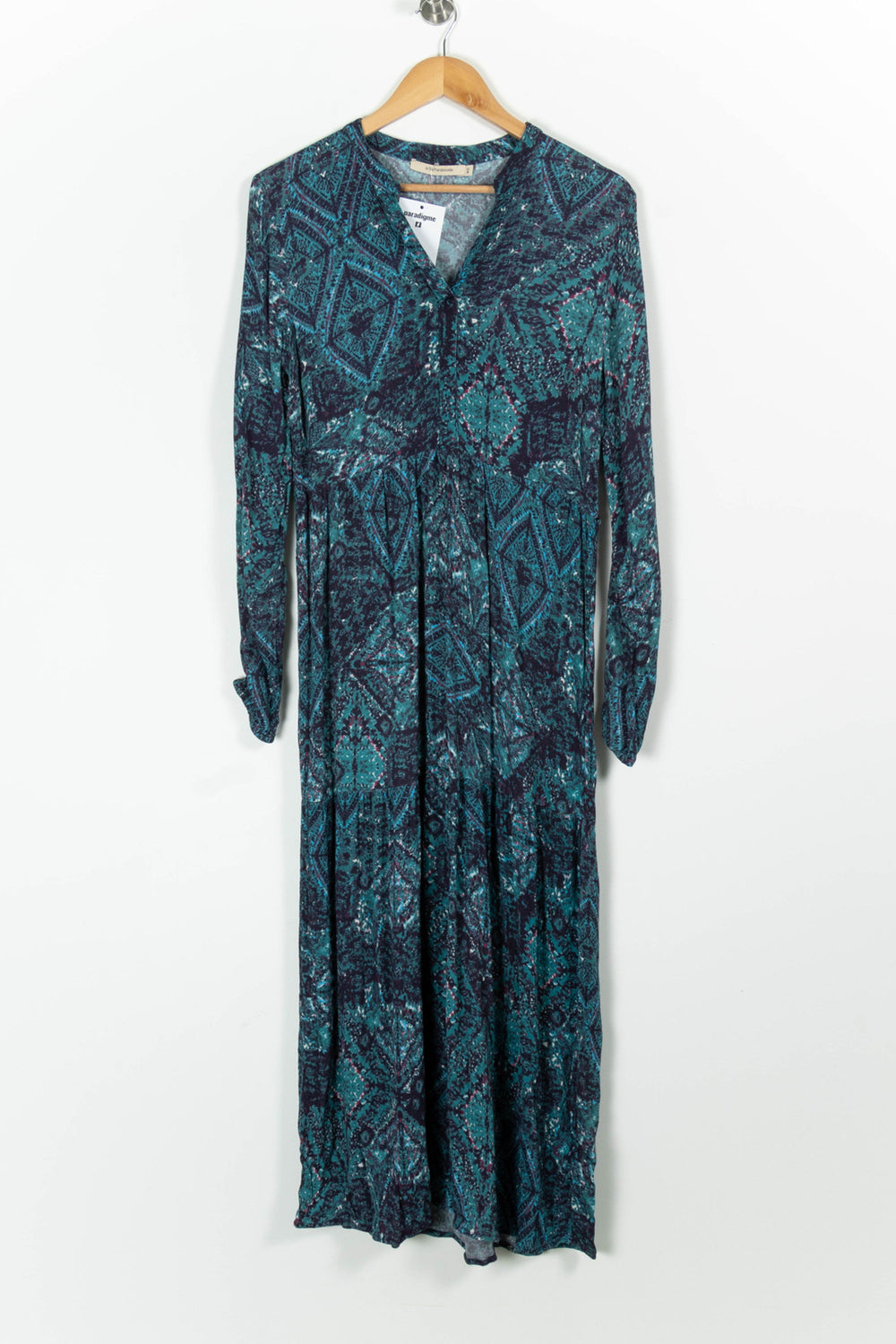 Robe Longue Verte et Bleue - Taille L/40 de la marque La Fée Maraboutée | PARAD97063 - Vendu par Paradigme - Image 2