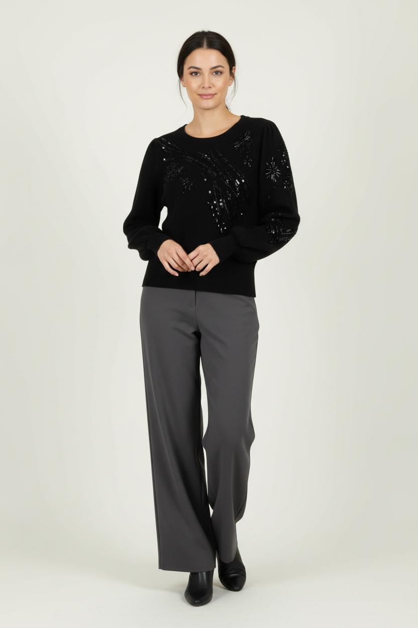Pull Noir - Taille M/38 de la marque La Fée Maraboutée | PARAD97064 - Vendu par Paradigme - Image 1