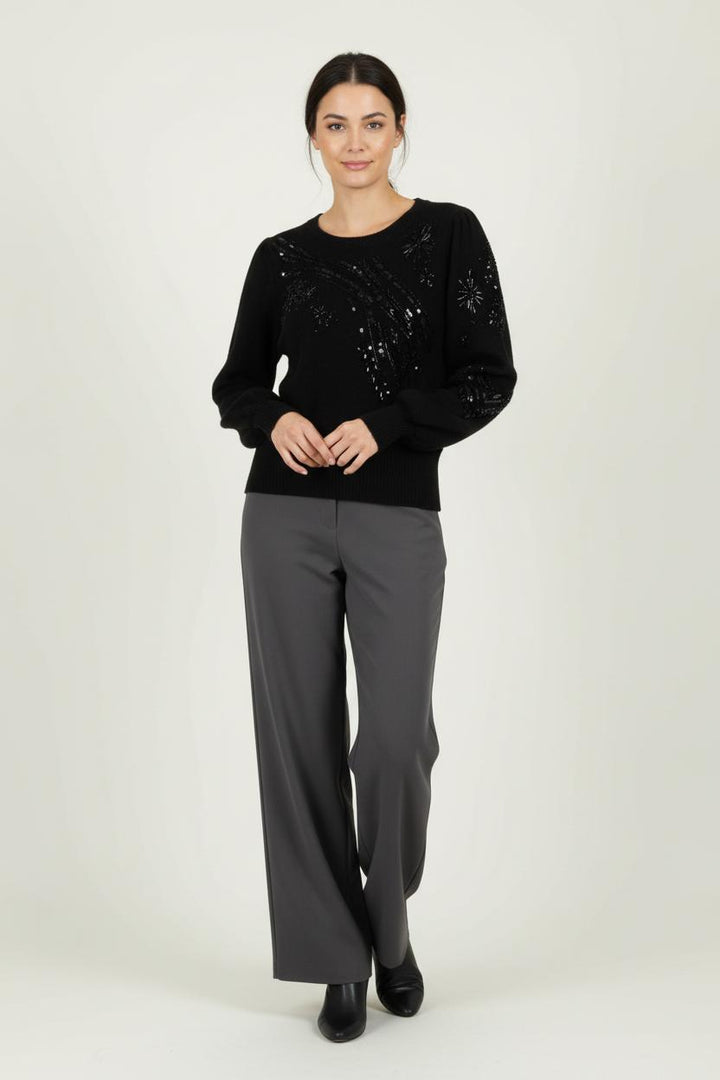 Pull Noir - Taille M/38 de la marque La Fée Maraboutée | PARAD97064 - Vendu par Paradigme - Image 1