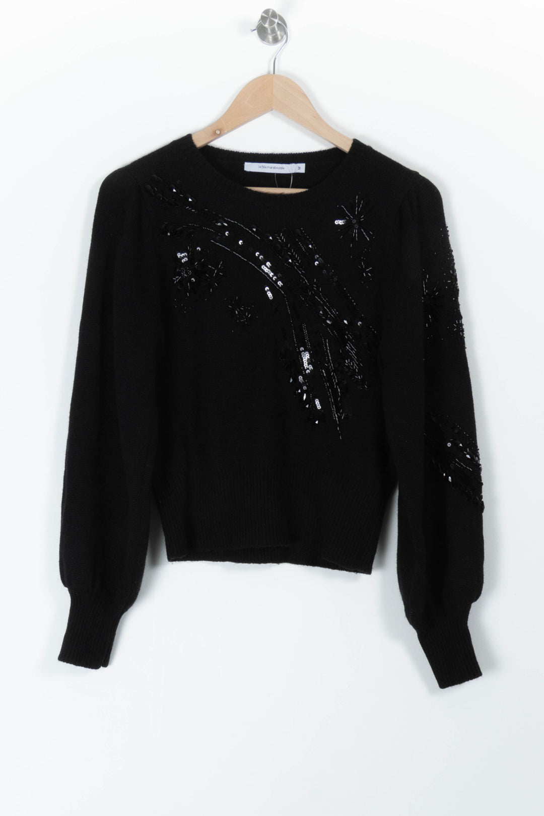 Pull Noir - Taille M/38 de la marque La Fée Maraboutée | PARAD97064 - Vendu par Paradigme - Image 2