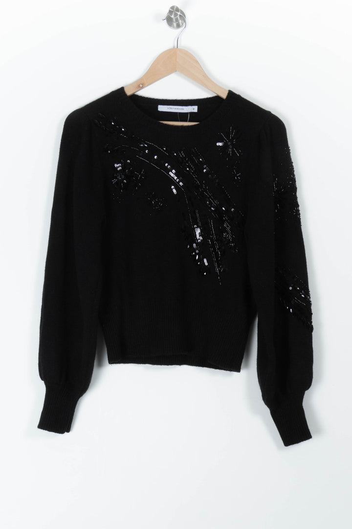 Pull Noir - Taille M/38 de la marque La Fée Maraboutée | PARAD97064 - Vendu par Paradigme - Image 2