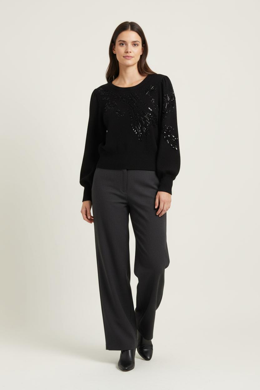 Pull Noir - Taille M/38 de la marque La Fée Maraboutée | PARAD97066 - Vendu par Paradigme - Image 1
