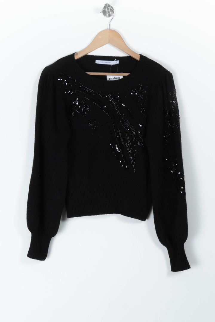 Pull Noir - Taille M/38 de la marque La Fée Maraboutée | PARAD97066 - Vendu par Paradigme - Image 2