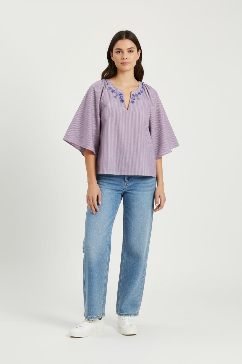 Blouse Violette et Bleue - Taille S/36 de la marque Karl Marc John | PARAD97082 - Vendu par Paradigme - Image 1