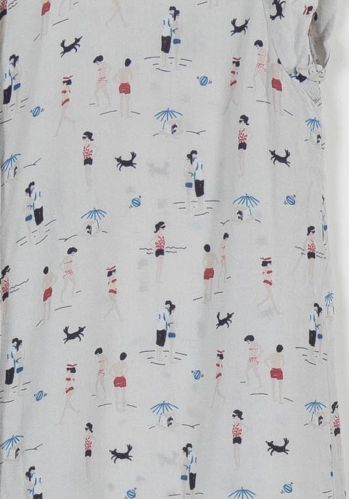 Chemisier Blanc imprimé - Taille S/36 de la marque La Fée Maraboutée | PARAD97089 - Vendu par Paradigme - Image 3