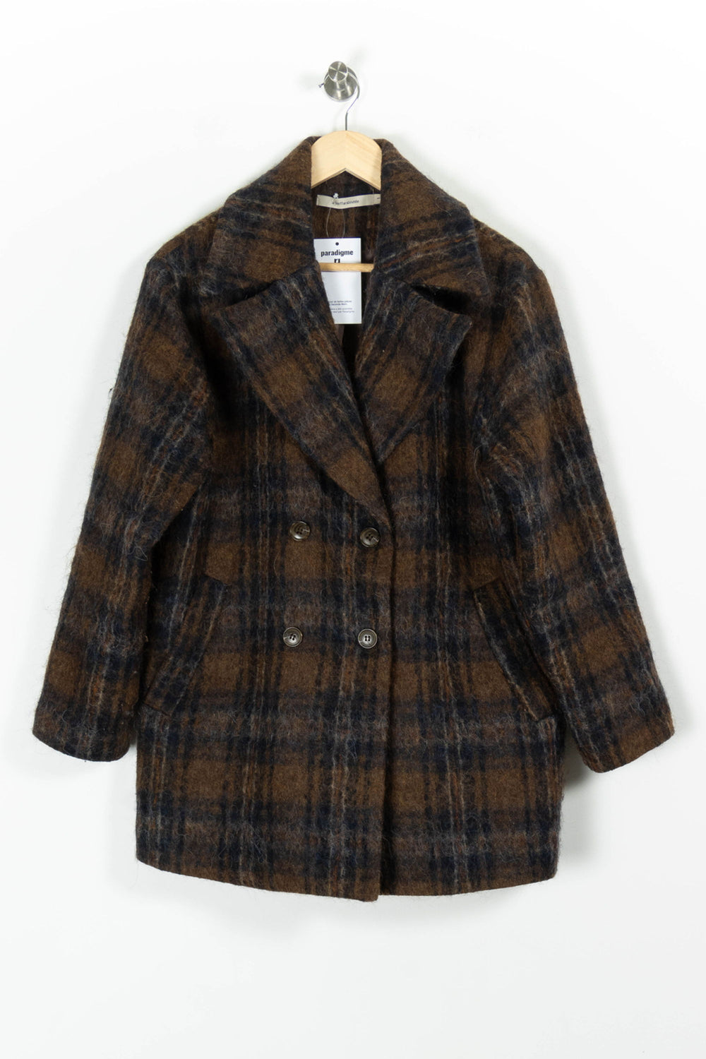 Manteau Marron et Bleu - Taille S/36 de la marque La Fée Maraboutée | PARAD97096 - Vendu par Paradigme - Image 2