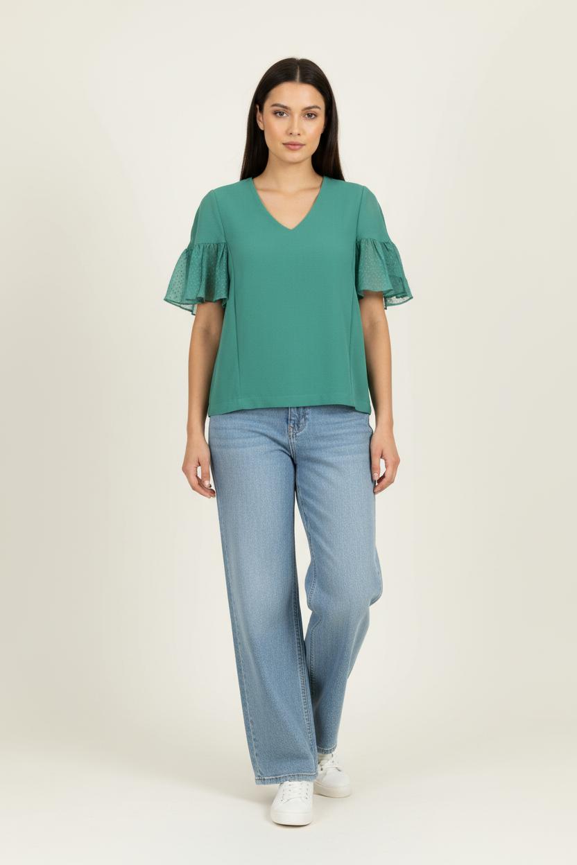Blouse Verte - Taille S/36 de la marque Karl Marc John | PARAD97099 - Vendu par Paradigme - Image 1