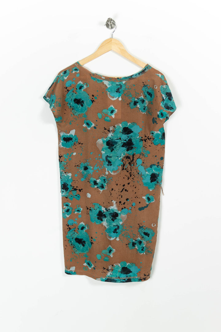 Robe Courte Marron et Verte - Taille XS/34 de la marque La Redoute Collections | PARAD97103 - Vendu par Paradigme - Image 4