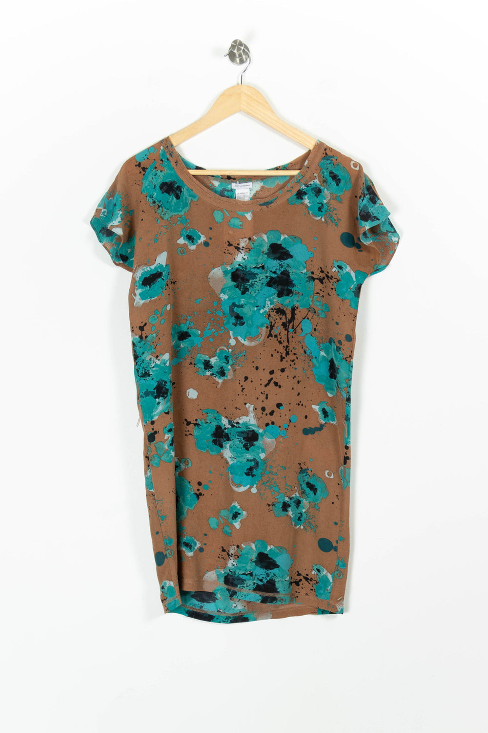 Robe Courte Marron et Verte - Taille XS/34 de la marque La Redoute Collections | PARAD97103 - Vendu par Paradigme - Image 2