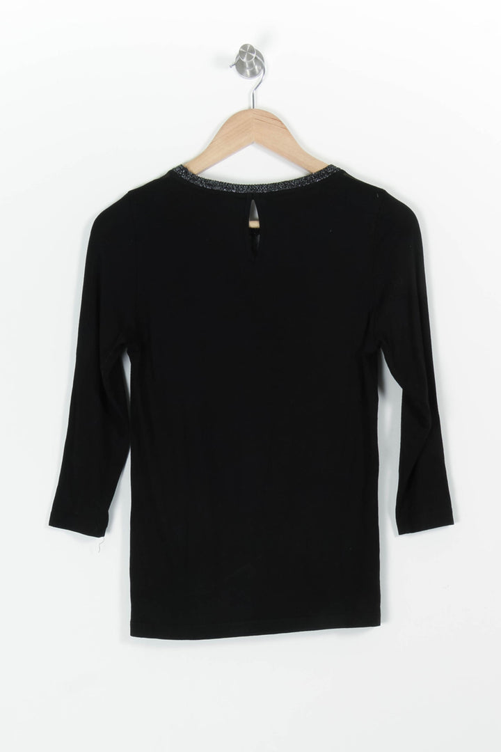 Tee-shirt Noir - Taille XS/34 de la marque IKKS | PARAD97104 - Vendu par Paradigme - Image 4