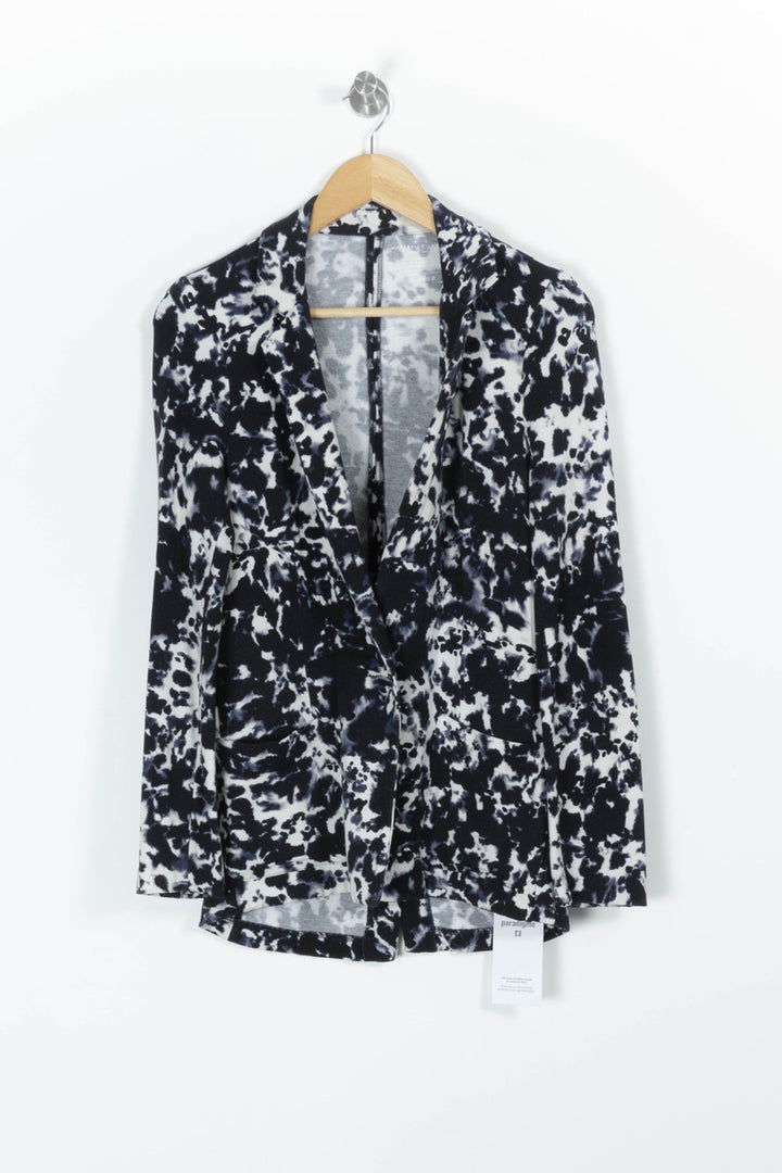 Blazer Noir et Blanc - Taille M/38 de la marque Majestic Filatures | PARAD97126 - Vendu par Paradigme - Image 2