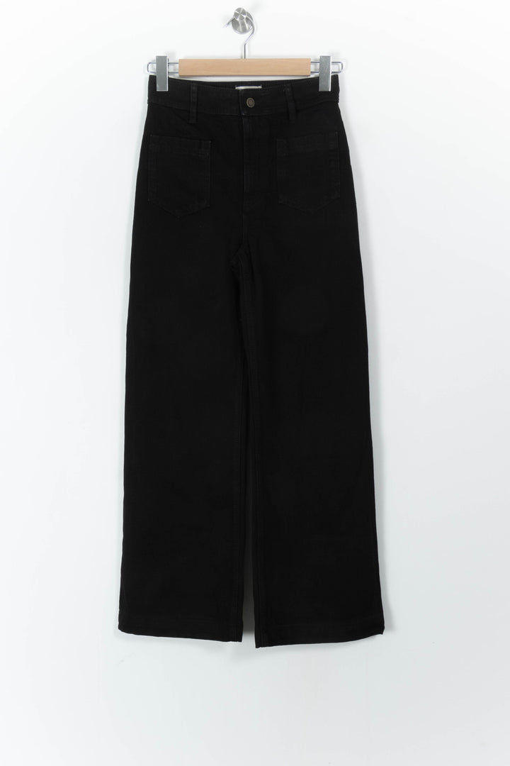 Jean Large Noir - Taille S/36 de la marque Sézane | PARAD97132 - Vendu par Paradigme - Image 2