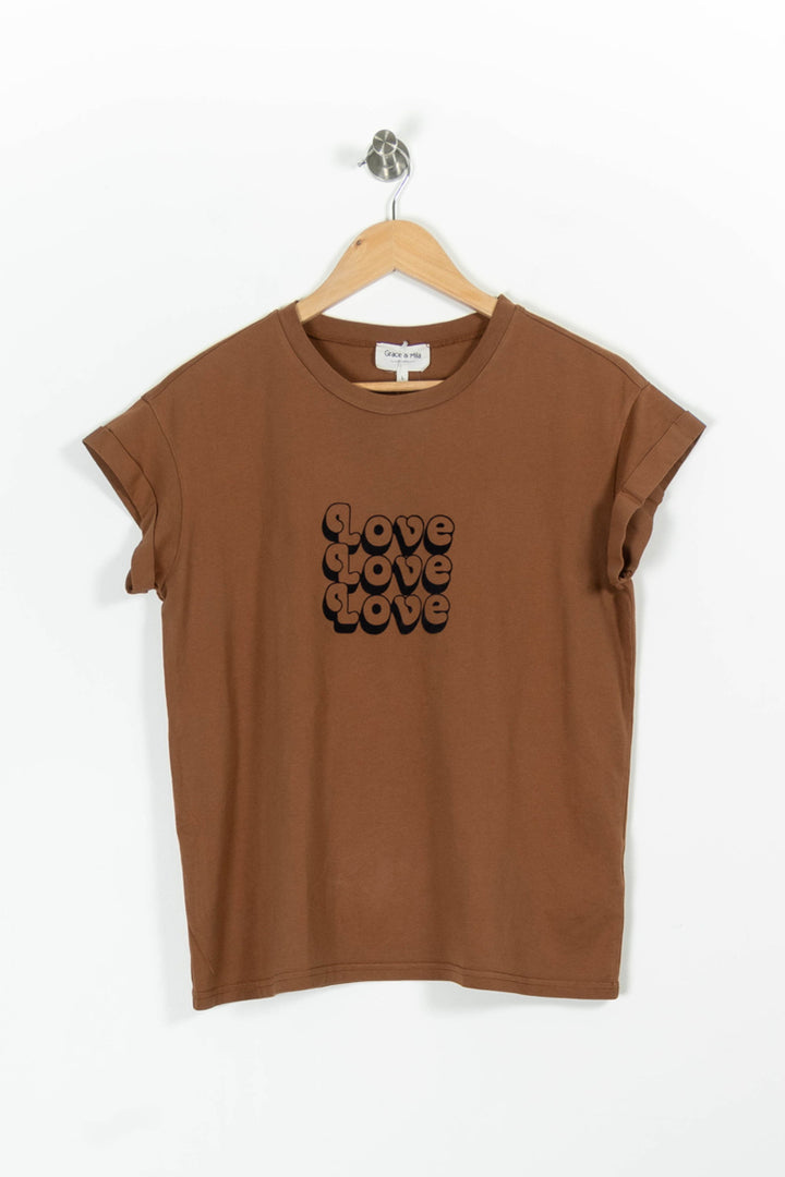 T-shirt Marron - Taille L/40 de la marque Grace & Mila | PARAD97137 - Vendu par Paradigme - Image 2