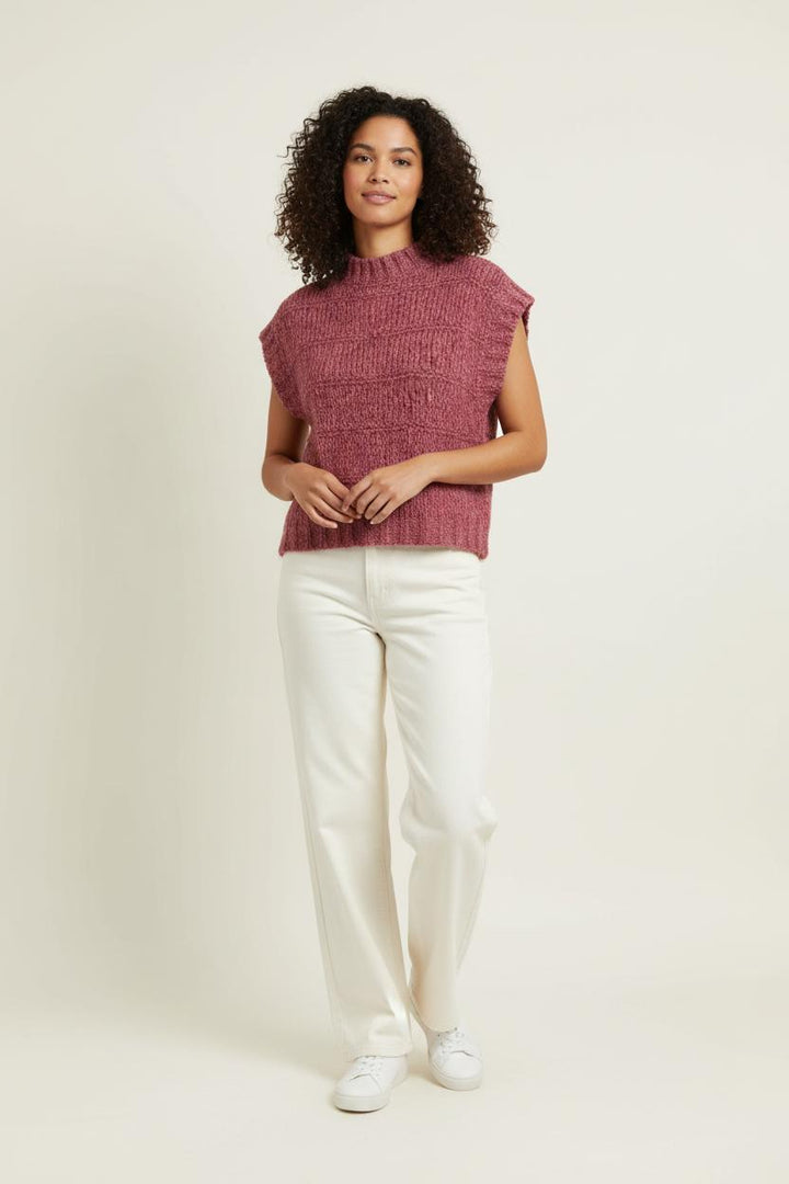 Pull Sans Manches Rose - Taille S/36 de la marque La Fée Maraboutée | PARAD97145 - Vendu par Paradigme - Image 1