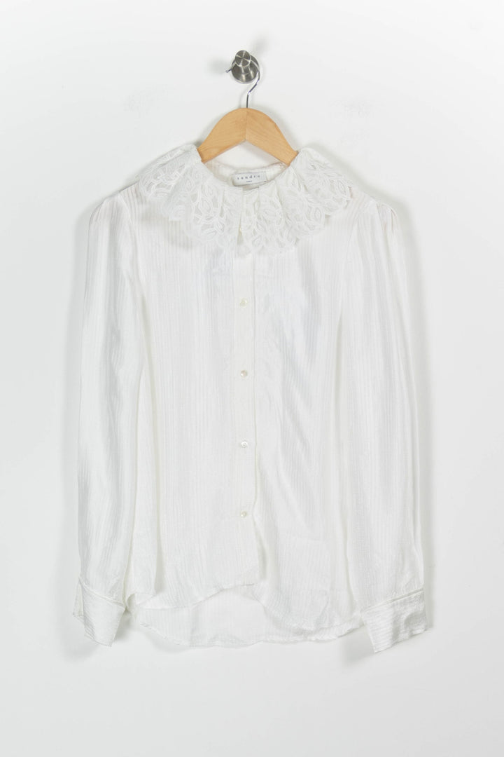 Blouse Blanche - Taille M/38 de la marque Sandro | PARAD97148 - Vendu par Paradigme - Image 2