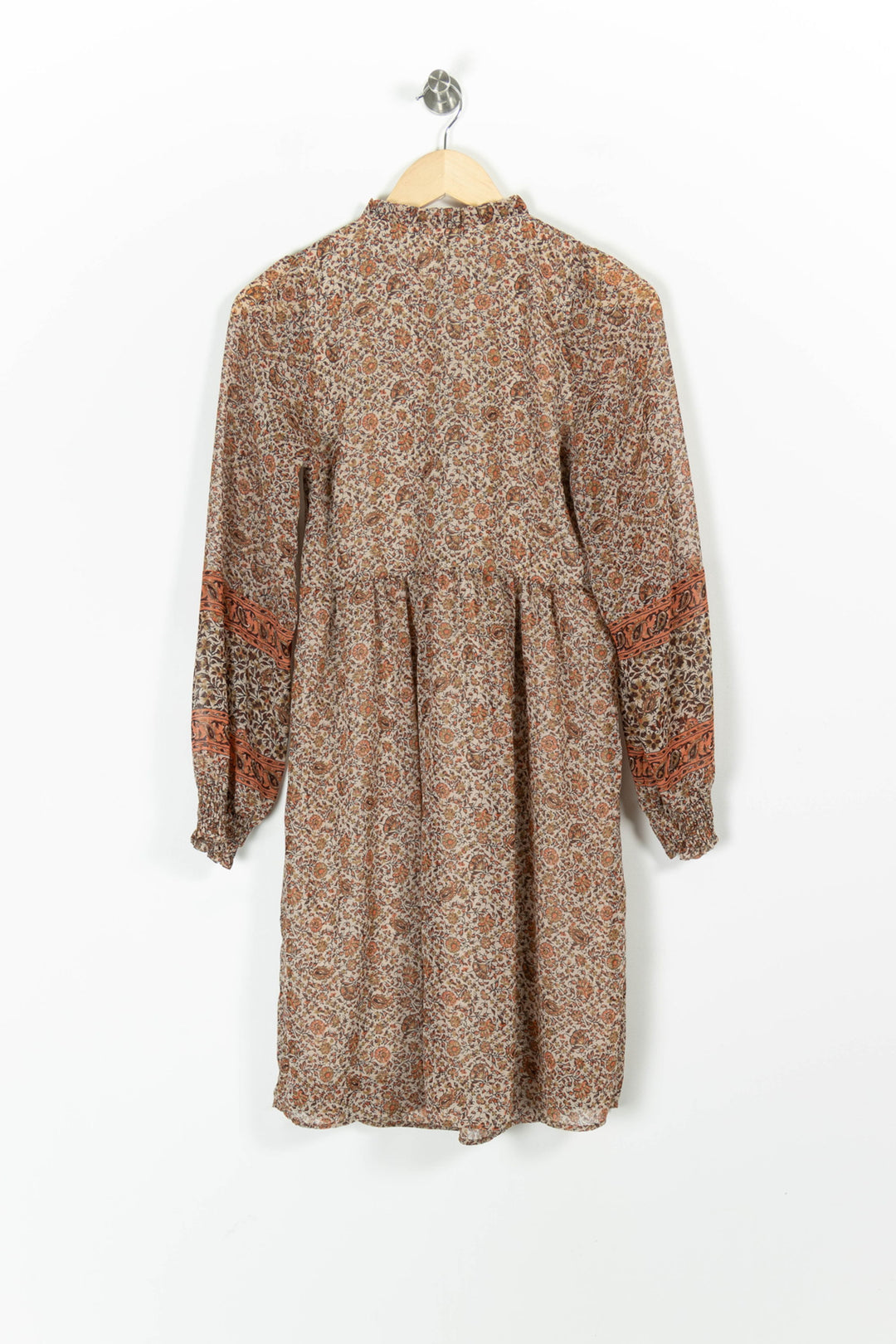 Robe Longue Marron - Taille XS/34 de la marque Maison 123 | PARAD97155 - Vendu par Paradigme - Image 4