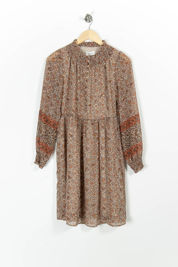 Robe Longue Marron - Taille XS/34 de la marque Maison 123 | PARAD97155 - Vendu par Paradigme - Image 2