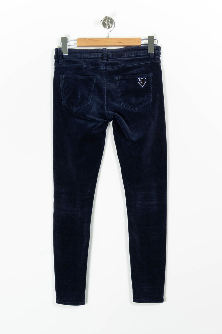 Pantalon Velours Bleu - Taille S/36 de la marque American Vintage | PARAD97158 - Vendu par Paradigme - Image 4