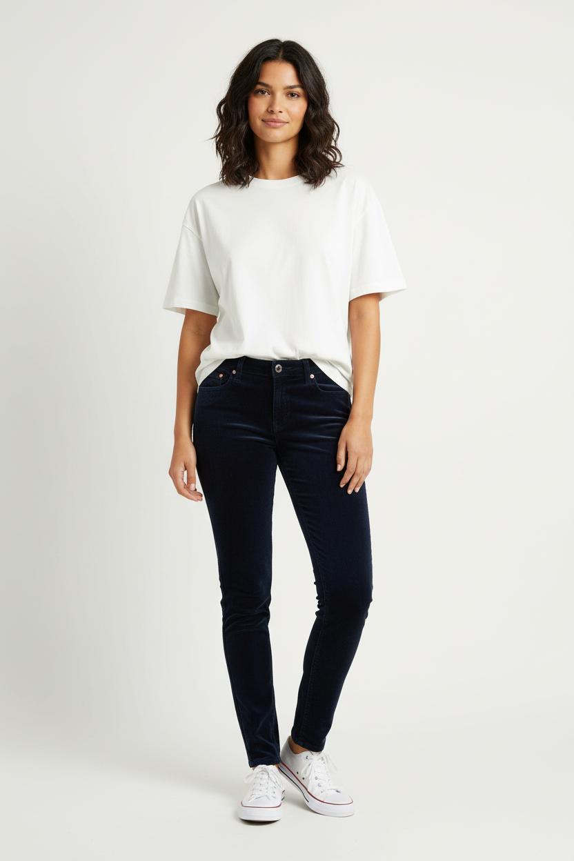 Pantalon Velours Bleu - Taille S/36 de la marque American Vintage | PARAD97158 - Vendu par Paradigme - Image 1