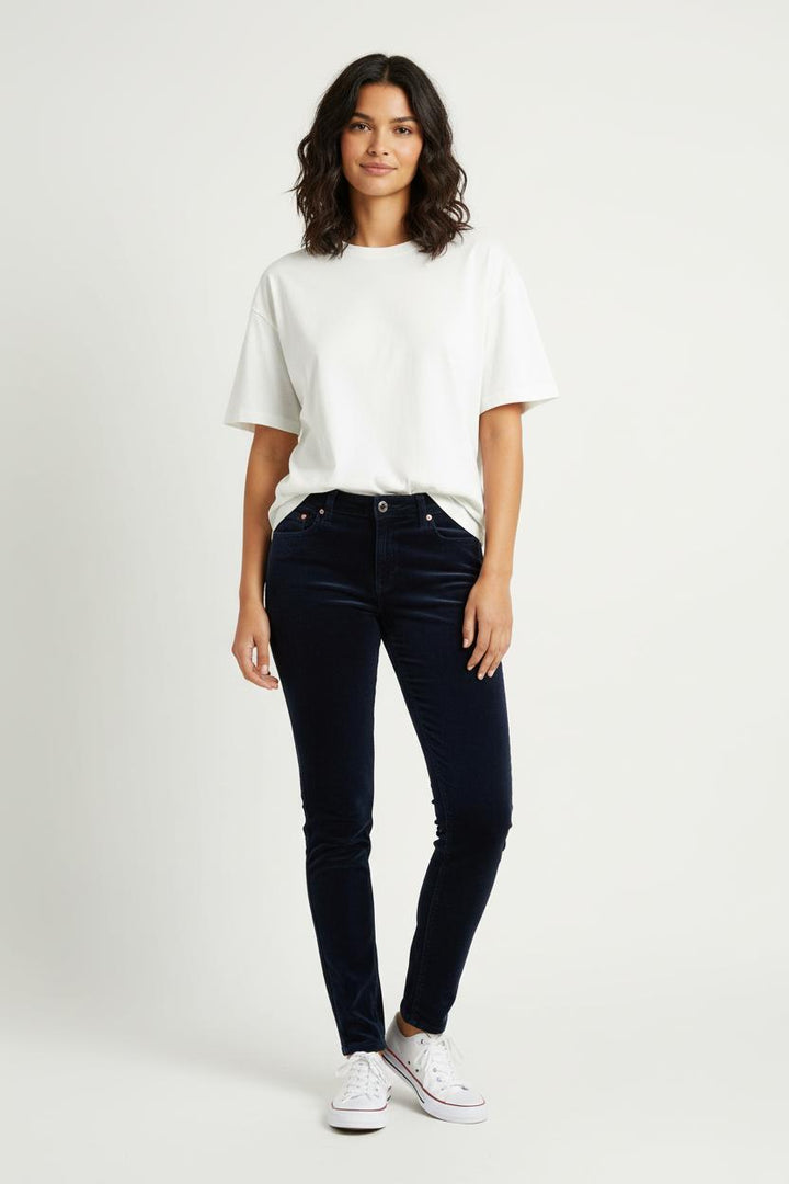 Pantalon Velours Bleu - Taille S/36 de la marque American Vintage | PARAD97158 - Vendu par Paradigme - Image 1