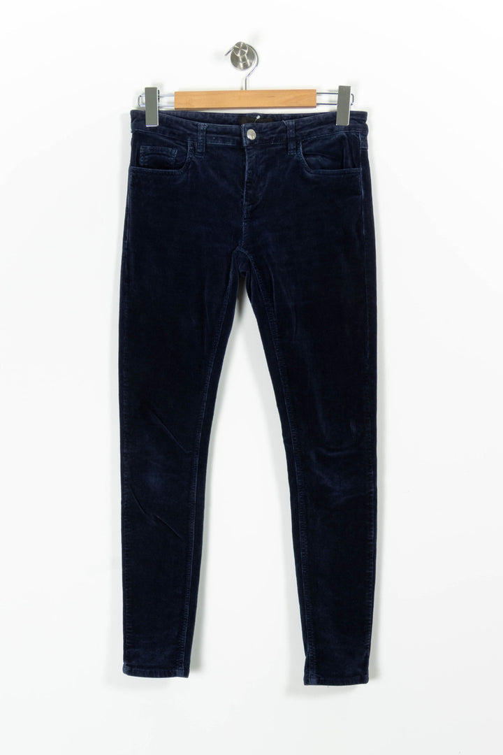 Pantalon Velours Bleu - Taille S/36 de la marque American Vintage | PARAD97158 - Vendu par Paradigme - Image 2