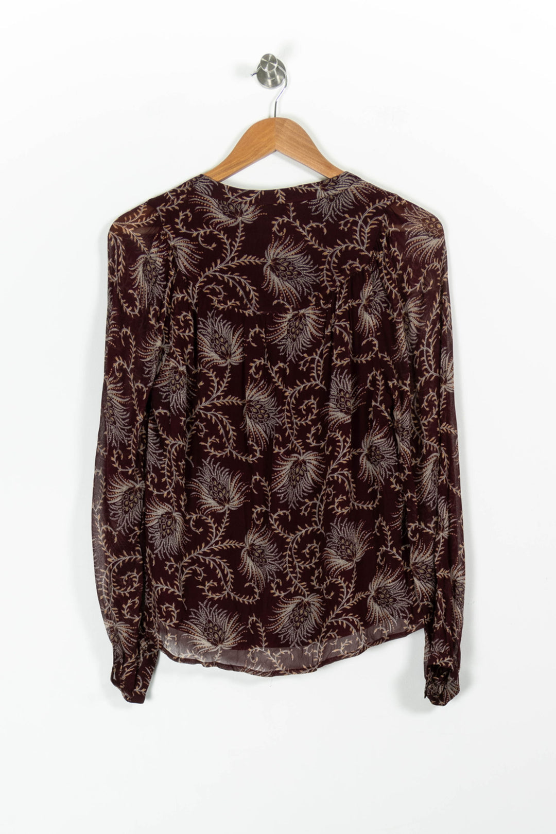Blouse Bordeaux et Beige - Taille S/36 de la marque Maison 123 | PARAD97166 - Vendu par Paradigme - Image 4