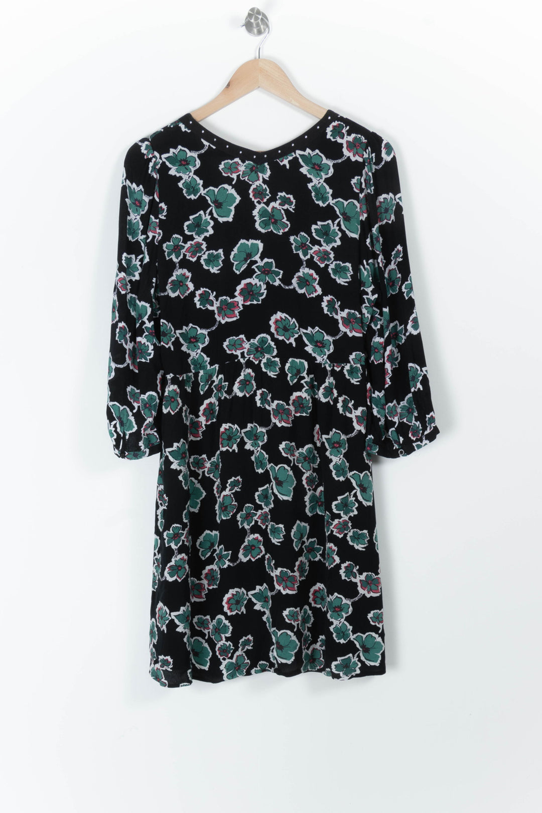 Robe Fleurie Noire et Verte - Taille L/40 de la marque IKKS | PARAD97167 - Vendu par Paradigme - Image 4