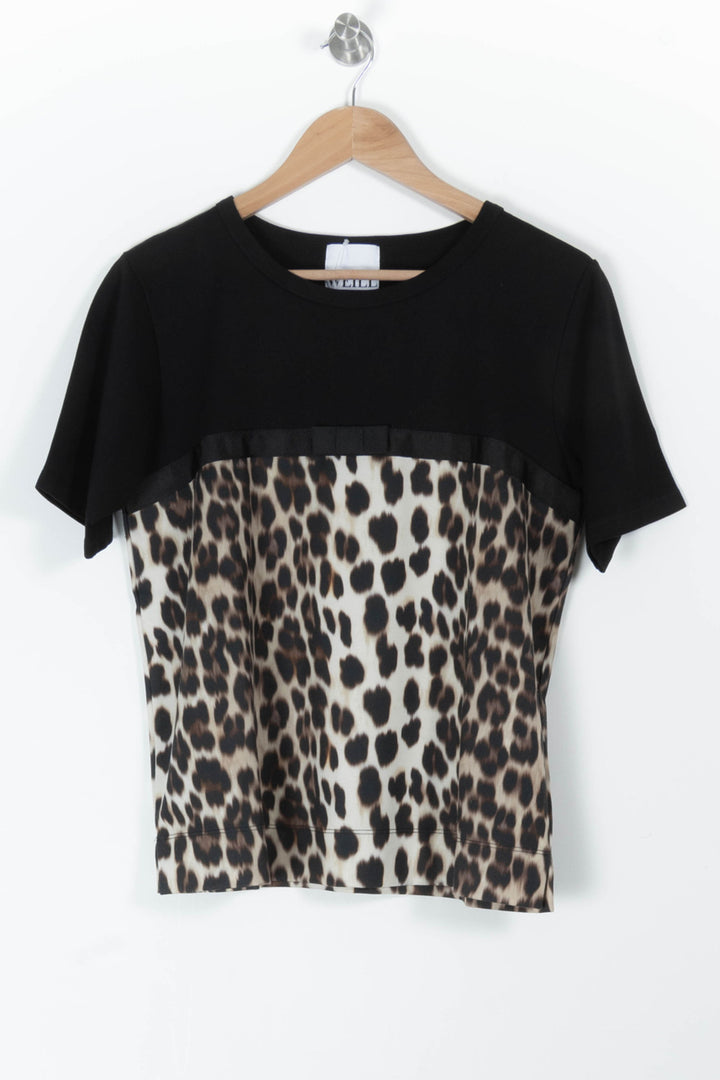 T-shirt Noir et Léopard - Taille M/38 de la marque Weill | PARAD97170 - Vendu par Paradigme - Image 2