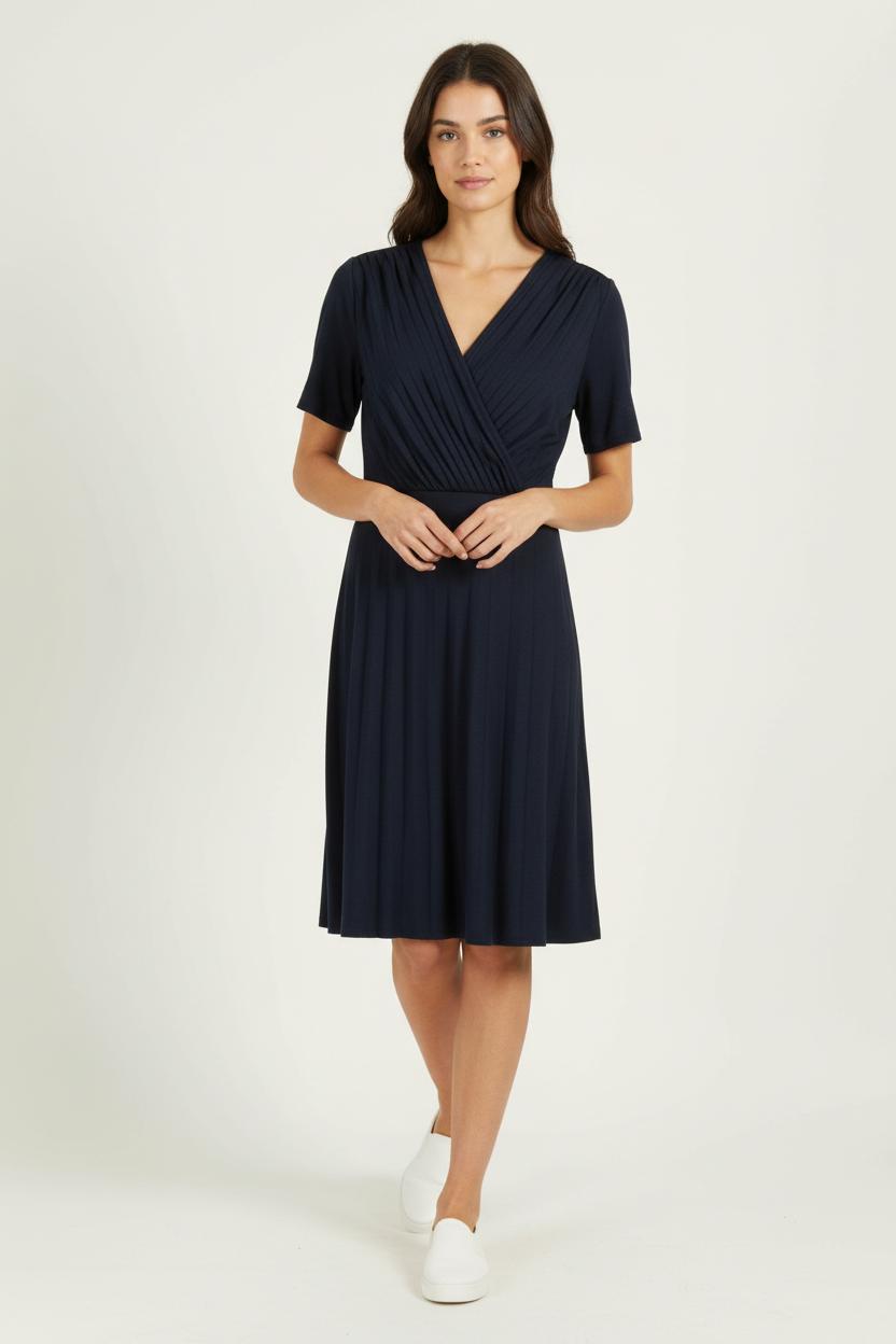 Robe portefeuille bleu marine - Taille M/38 de la marque I.Code | PARAD97171 - Vendu par Paradigme - Image 1