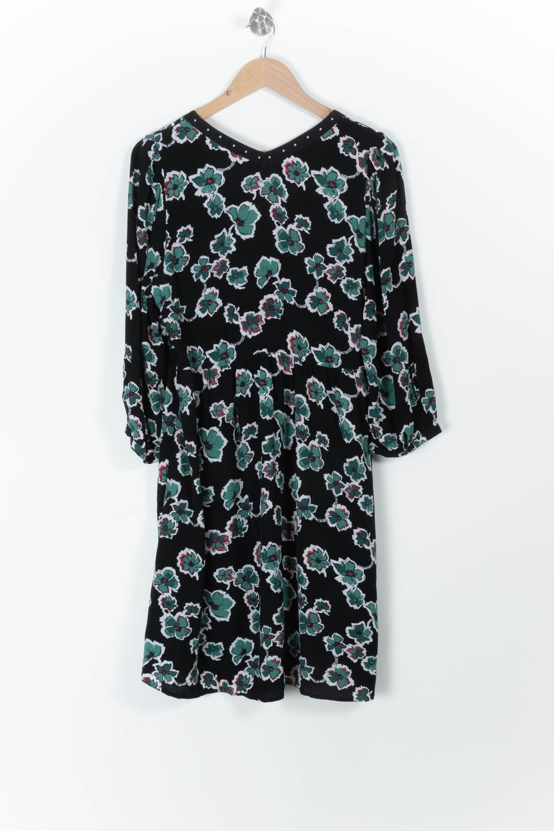 Robe Fleurie Noire et Verte - Taille L/40 de la marque IKKS | PARAD97173 - Vendu par Paradigme - Image 4