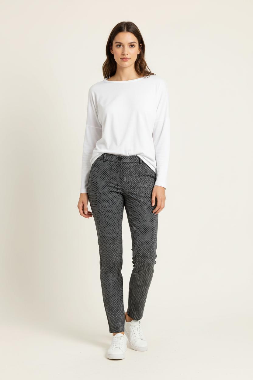 Pantalon Slim Gris - Taille XL/42 de la marque La Fée Maraboutée | PARAD97183 - Vendu par Paradigme - Image 1