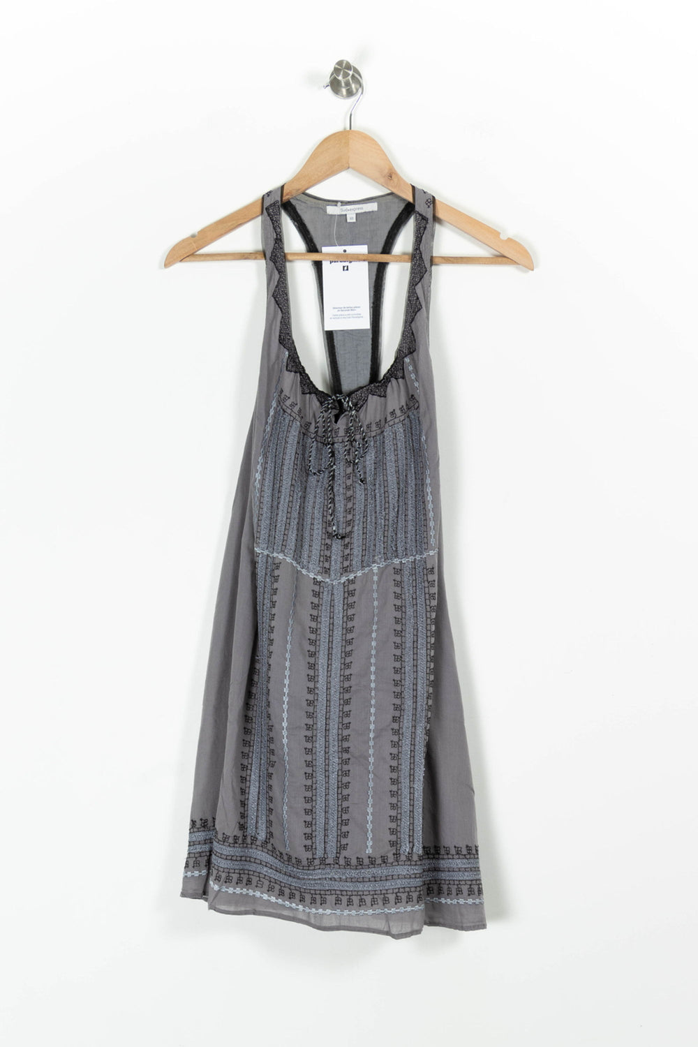 Robe Sans Manches Grise - Taille XS/34 de la marque Sud express | PARAD97190 - Vendu par Paradigme - Image 2